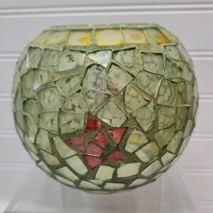 Mosaic Stained Glass Candle Holder Tealight Candlestick Centerpiece Dinner Event